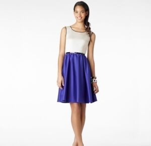 EUC Kate Spade Size 6 Blue & Tan Colorblock Sleeveless Dress!